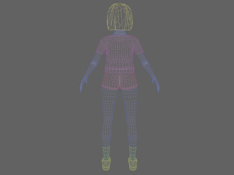 Cool cute Woman V27686 Modelo 3D