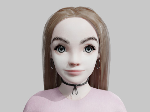 Cute Basic Woman V33539 3D Model