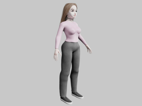 Cute Basic Woman V33539 3D Model