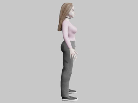 Cute Basic Woman V33539 3D Model