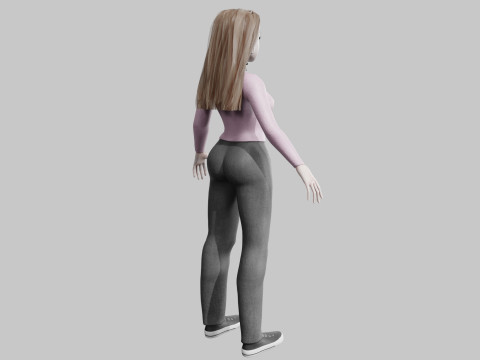 Cute Basic Woman V33539 3D Model