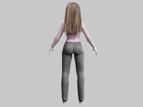 Cute Basic Woman V33539 3D Model