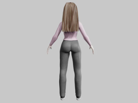 Cute Basic Woman V33539 3D Model