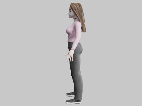 Cute Basic Woman V33539 3D Model