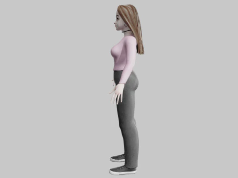 Cute Basic Woman V33539 3D Model