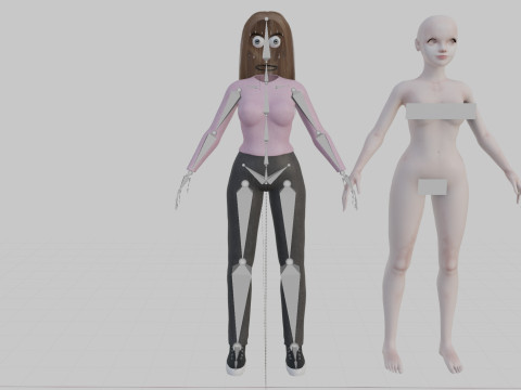 Cute Basic Woman V33539 3D Model