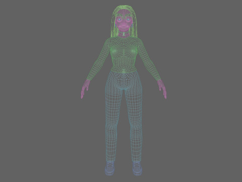 Cute Basic Woman V33539 3D Model