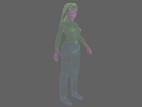 Cute Basic Woman V33539 3D Model