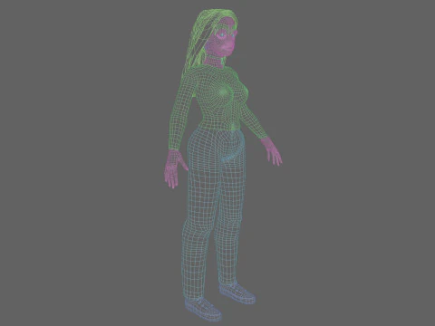 Cute Basic Woman V33539 3D Model