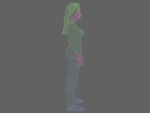 Cute Basic Woman V33539 3D Model