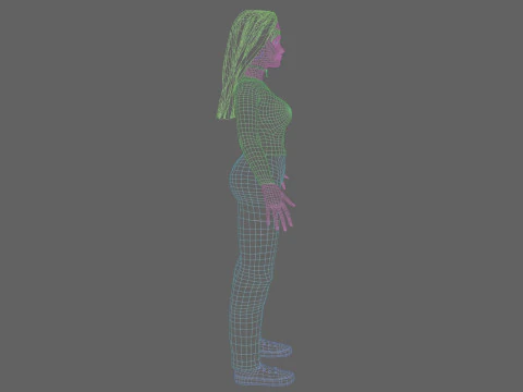 Cute Basic Woman V33539 3D Model