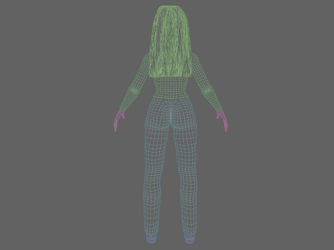 Cute Basic Woman V33539 3D Model