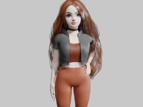 Cute Beautiful woman V39711 3Dモデル