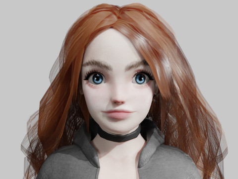 Cute Beautiful woman V39711 3D Model
