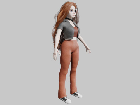 Cute Beautiful woman V39711 3D Model