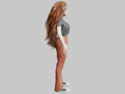 Cute Beautiful woman V39711 3D Model