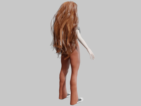 Cute Beautiful woman V39711 3D Model