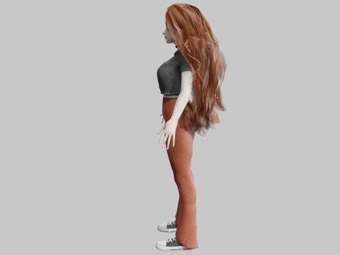 Cute Beautiful woman V39711 3D Model