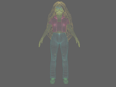 Cute Beautiful woman V39711 3D Model