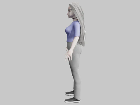 Cute Cartoon woman V32624 3D Model
