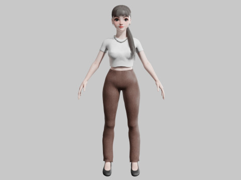 Cute pretty Woman V21873 3D Модель