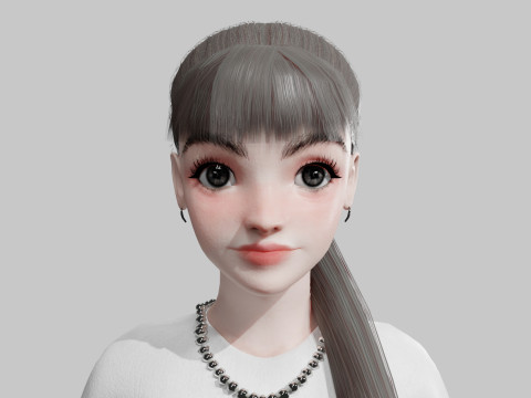 Cute pretty Woman V21873 3D Модель