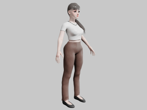 Cute pretty Woman V21873 3D Модель
