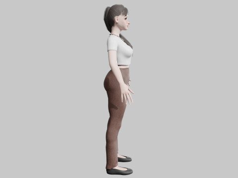 Cute pretty Woman V21873 3D Модель
