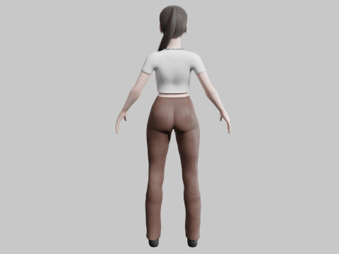 Cute pretty Woman V21873 3D Модель