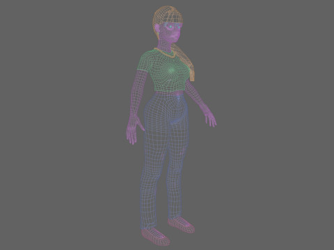 Cute pretty Woman V21873 3D Модель