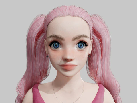 Мила жінка-підліток V34805 3D Модель