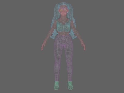 Мила жінка-підліток V34805 3D Модель