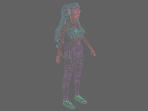 Мила жінка-підліток V34805 3D Модель