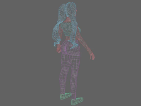 Мила жінка-підліток V34805 3D Модель