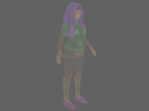 Cute Young Woman V37980 3D Model