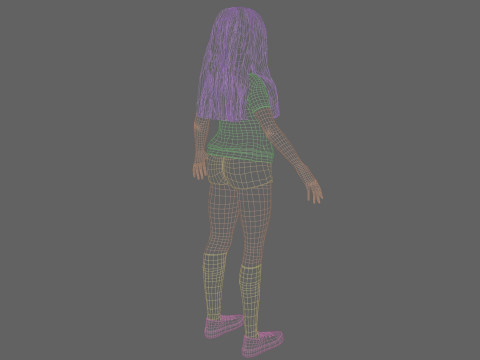 Cute Young Woman V37980 3D Model