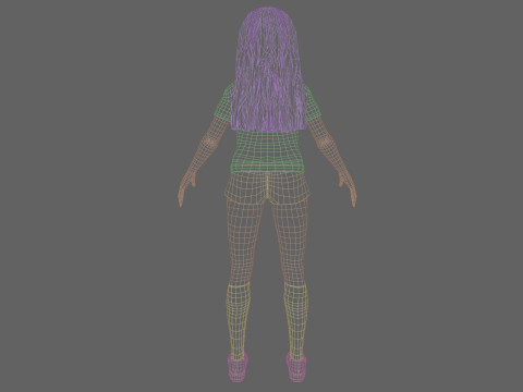 Cute Young Woman V37980 3D Model