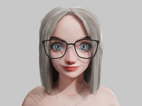 Pretty Basic Woman V32664 3D Модель