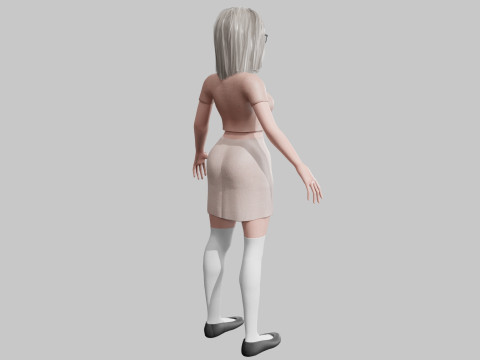 Pretty Basic Woman V32664 3D Модель