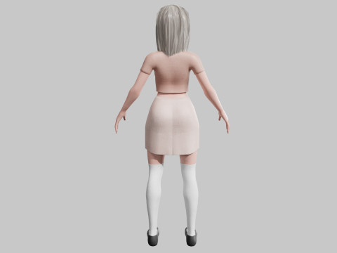 Pretty Basic Woman V32664 3D Модель