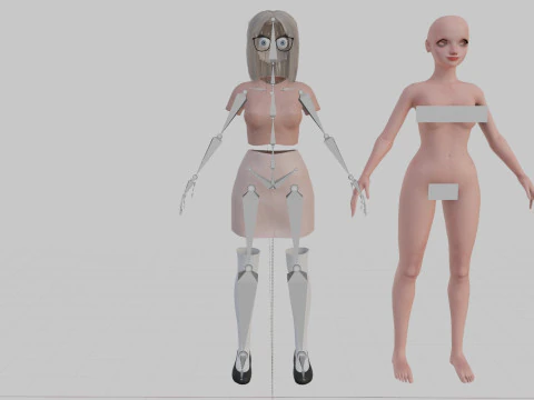 Pretty Basic Woman V32664 3D Model