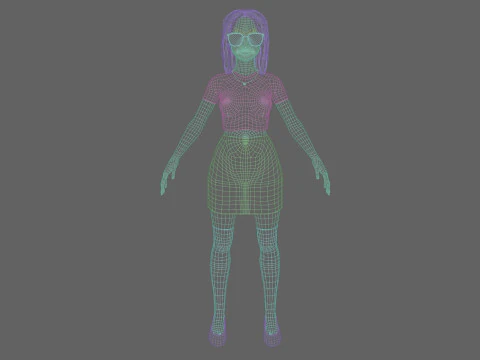 Pretty Basic Woman V32664 3D Model