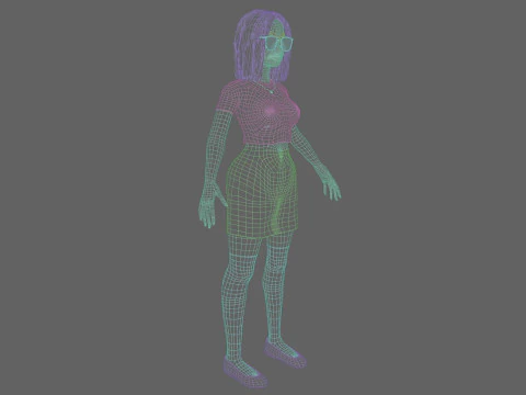 Pretty Basic Woman V32664 3D Model