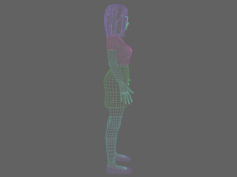 Pretty Basic Woman V32664 3D Модель