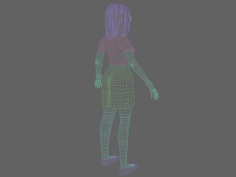 Pretty Basic Woman V32664 3D Model