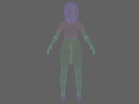 Pretty Basic Woman V32664 3D Model