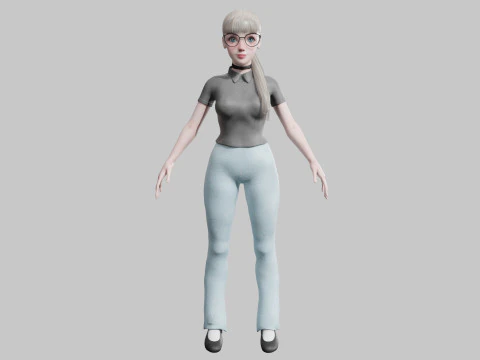Pretty Beautiful woman V24134 3D Model