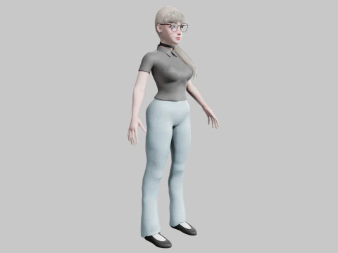 Pretty Beautiful woman V24134 3D Model