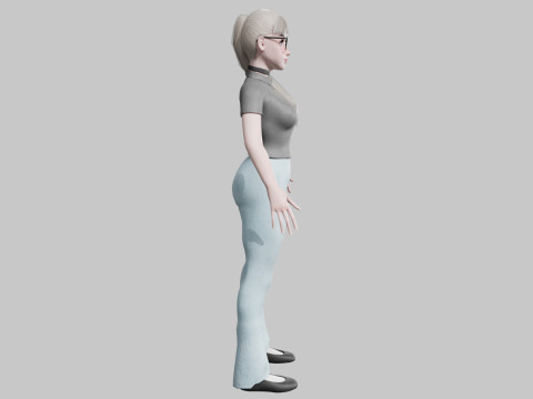 Pretty Beautiful woman V24134 Model 3D