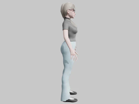 Pretty Beautiful woman V24134 3D Model